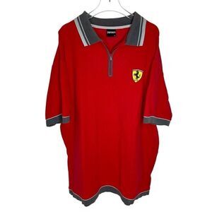 VINTAGE FERRARI RACING OFFICIAL POLO SHIRT TEE EMBROIDERED LOGO SIZE Xlarge Xl